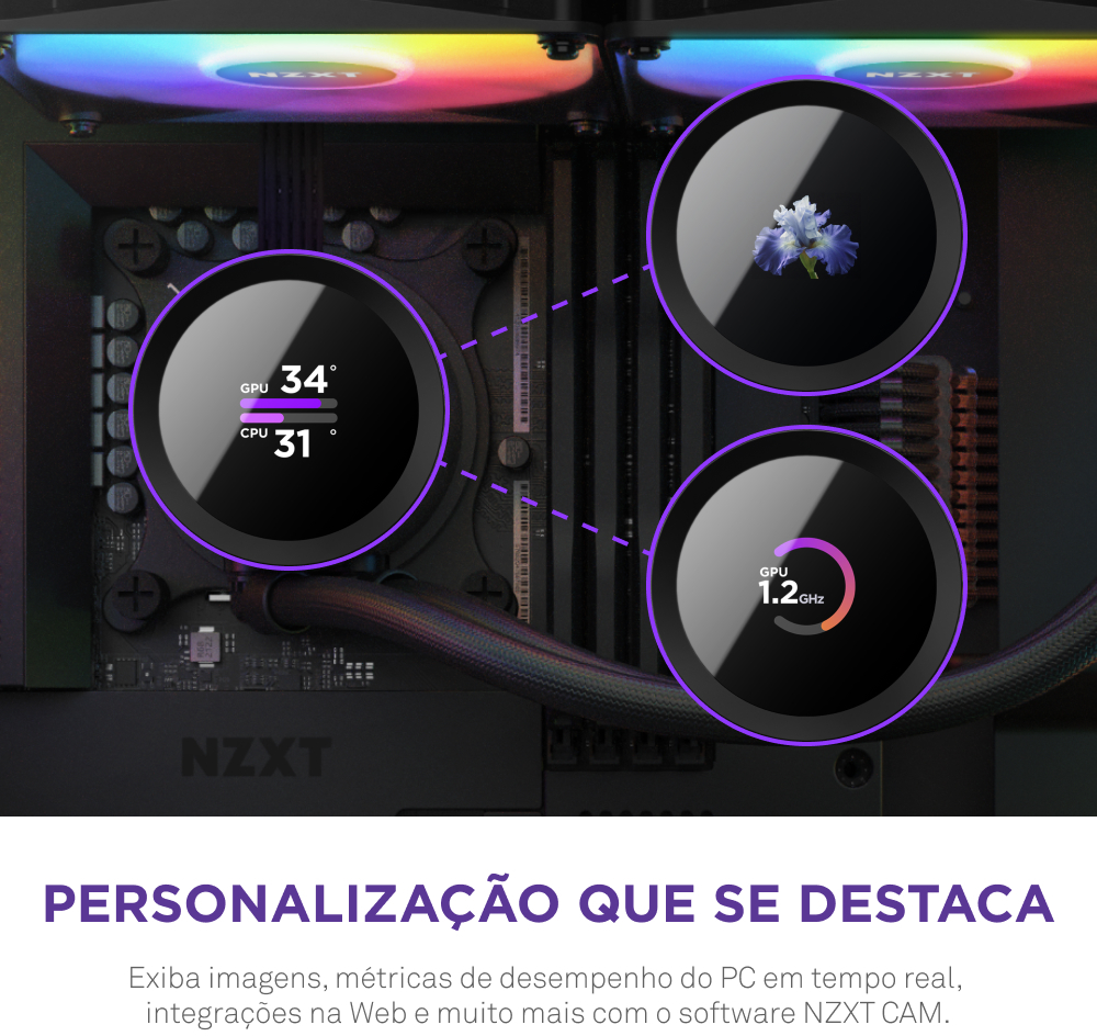 NZXT - Water Cooler CPU NZXT Kraken 240 RGB Preto