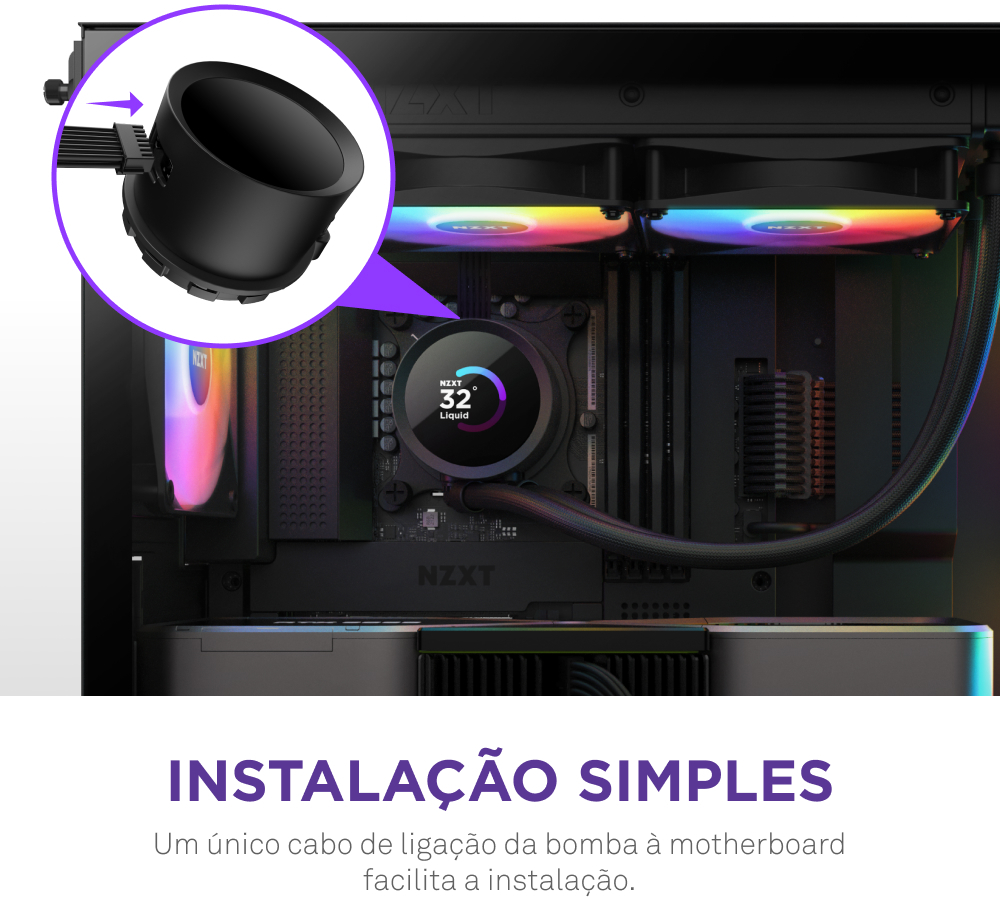 NZXT - Water Cooler CPU NZXT Kraken 240 RGB Preto