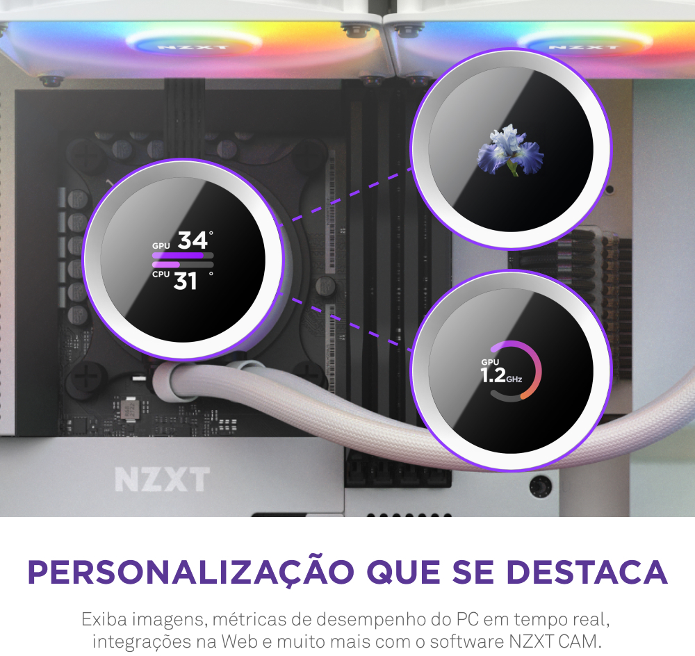 NZXT - Water Cooler CPU NZXT Kraken 240 RGB Branco