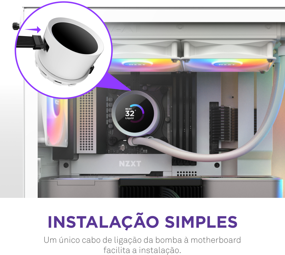 NZXT - Water Cooler CPU NZXT Kraken 240 RGB Branco