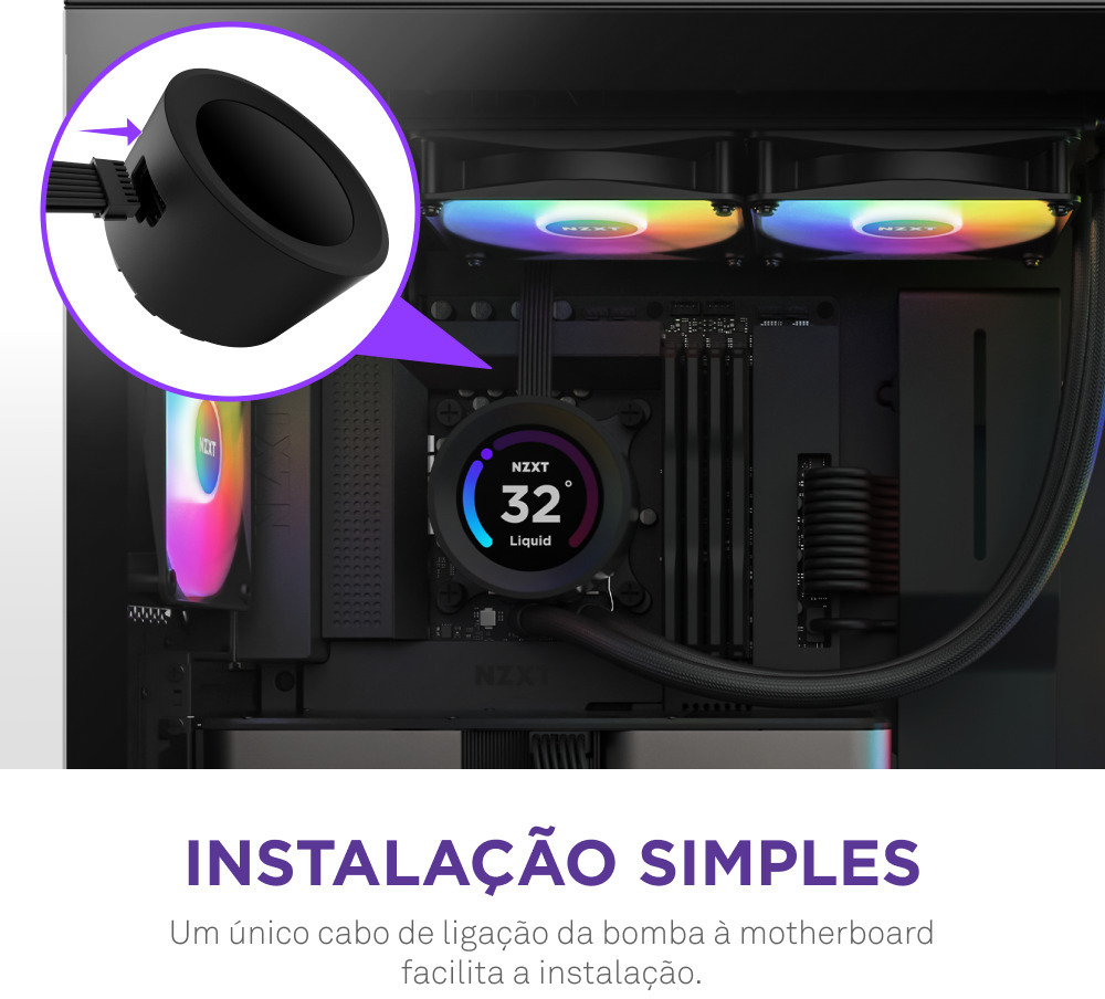 NZXT - Water Cooler CPU NZXT Kraken Elite 240 RGB Preto