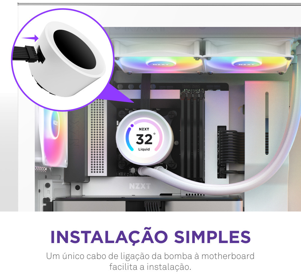 NZXT - Water Cooler CPU NZXT Kraken Elite 240 RGB Branco