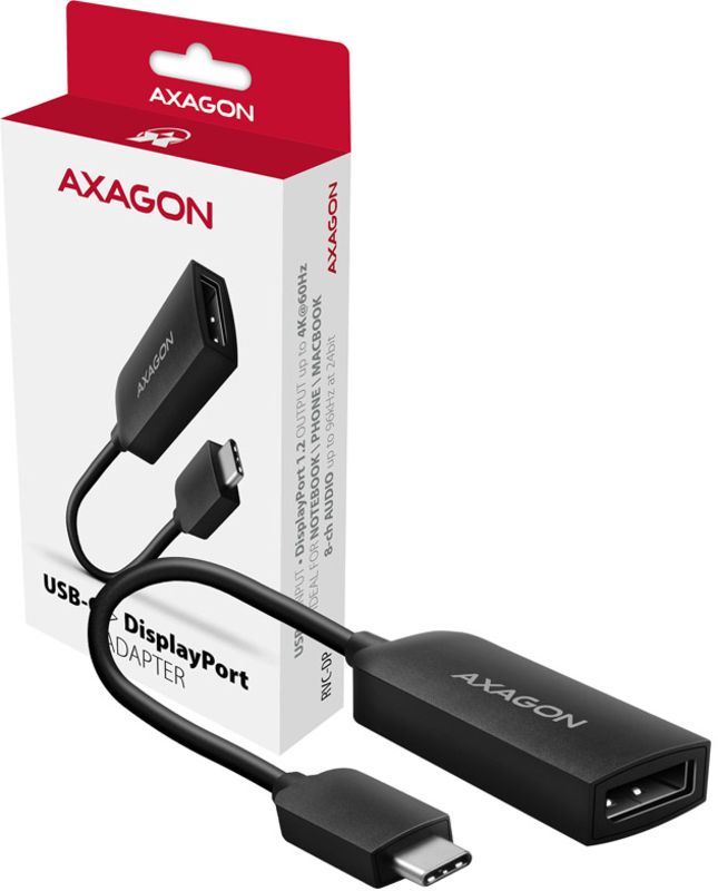 AXAGON - Adaptador AXAGON RVC-DP USB-C para DisplayPort, 4K/60Hz