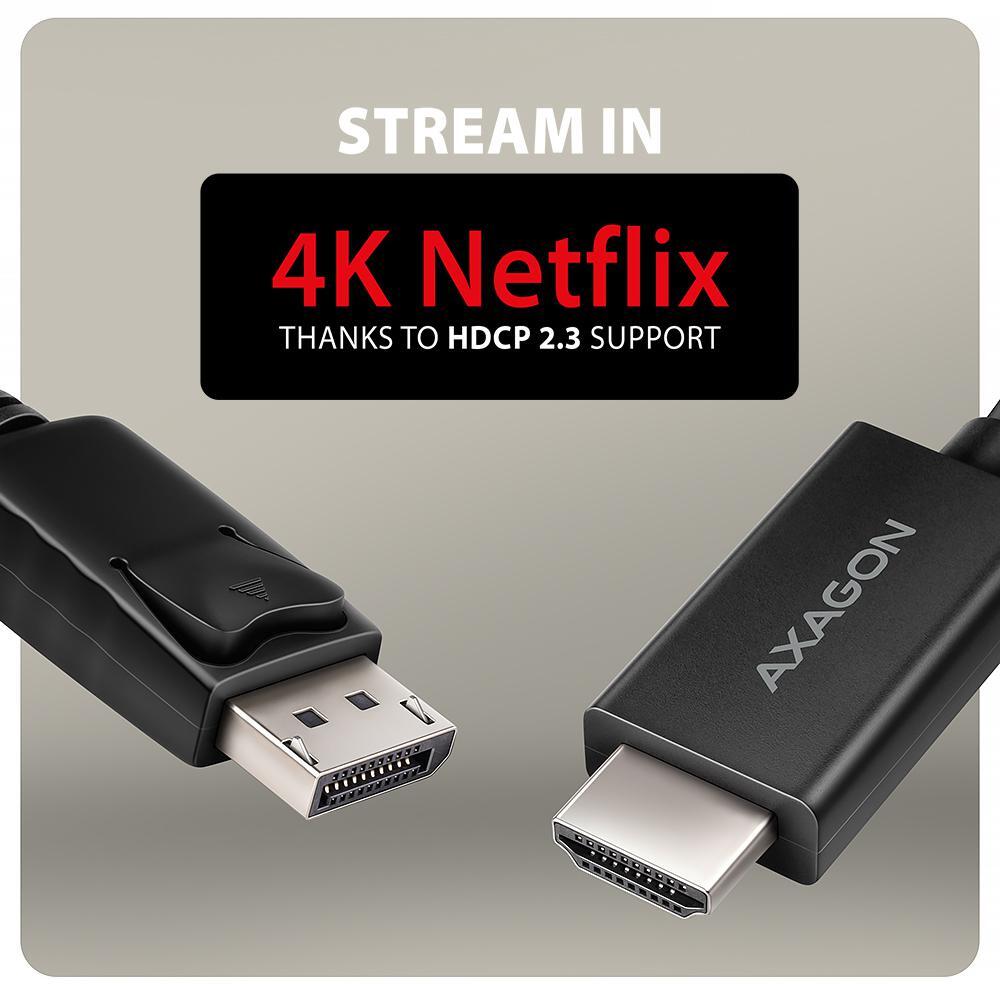 AXAGON - Adaptador Mini AXAGON RVD-HI20C2 DisplayPort para HDMI, 4K/60Hz 1,8m