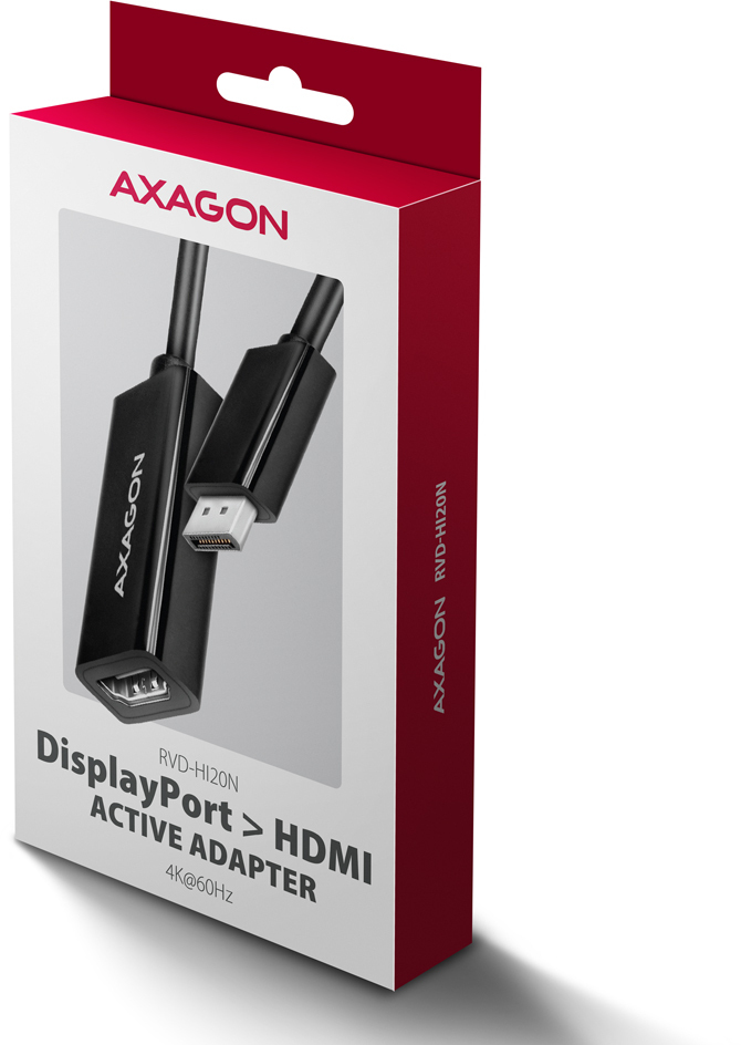 AXAGON - Adaptador Mini AXAGON RVD-HI20N DisplayPort para HDMI, 4K/60Hz