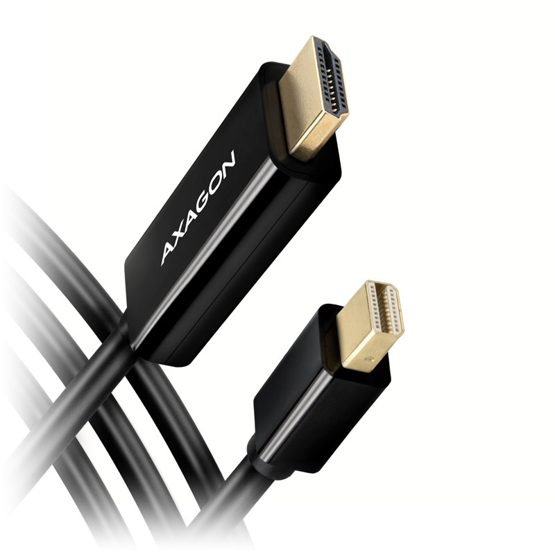 Cabo Conversor AXAGON RVDM-HI14C2 Mini DP > HDMI 1.4 cable 1.8m, 4K/30Hz