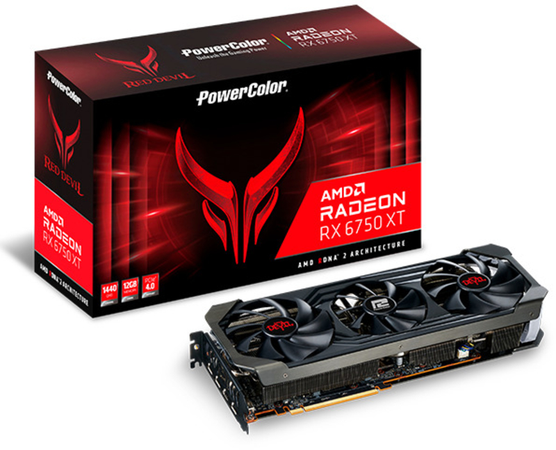 PowerColor - Gráfica PowerColor Radeon RX 6750 XT Red Devil OC 12GB GD6