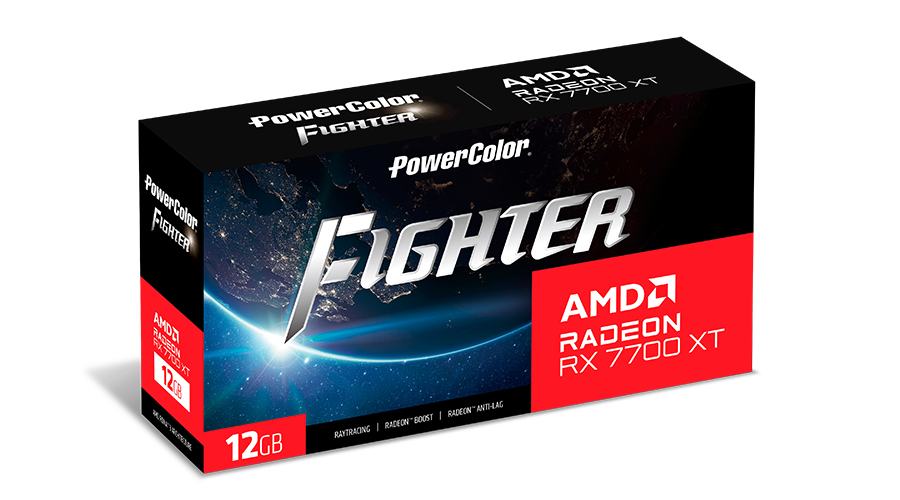 PowerColor - Gráfica PowerColor Radeon RX 7700 XT Fighter OC 12GB GDDR6