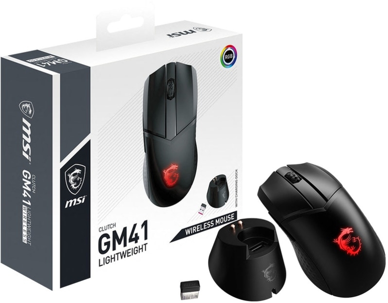 MSI - ** B Grade ** Rato MSI Clutch GM41 Lightweight RGB Preto Wireless