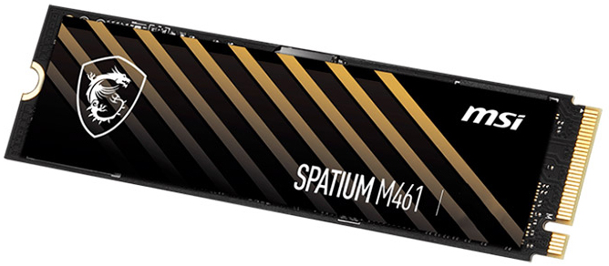MSI - SSD MSI SPATIUM M461 500GB Gen4 M.2 NVMe (4700/1700MB/s)