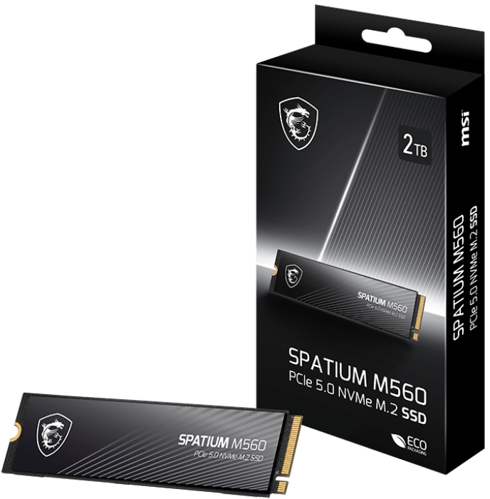 MSI - SSD MSI SPATIUM M560 1TB Gen5 M.2 NVMe (10200/8400MB/s)