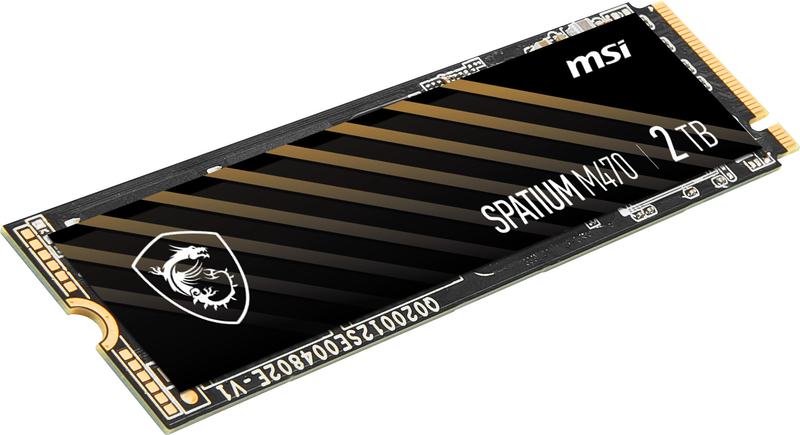 MSI - SSD MSI SPATIUM M470 2TB Gen4 M.2 NVMe (5000/4400MB/s)