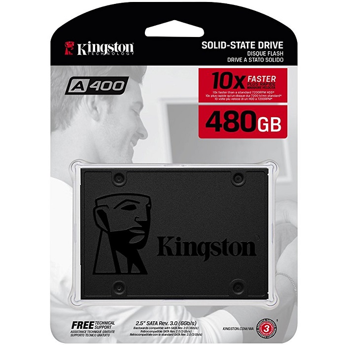 Kingston - SSD Kingston A400 480GB SATA III (500/450MB/s)