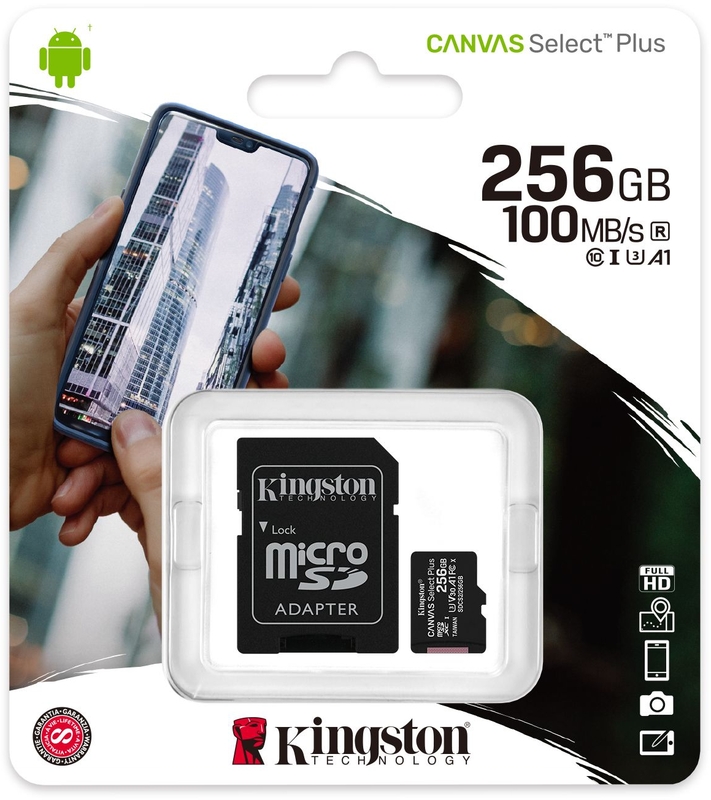 Kingston - Cartão Kingston Canvas Select Plus MicroSDHC UHS-I A1 256GB