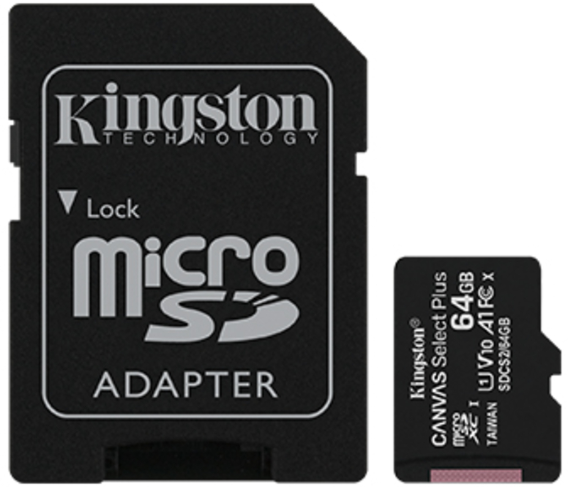 Cartão Kingston Canvas Select Plus MicroSDHC UHS-I A1 64GB