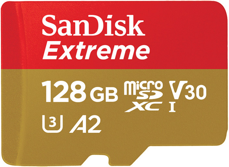 Cartão SanDisk Extreme MicroSDXC C10 A2 UHS-I 128GB