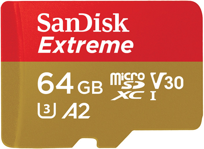 Cartão SanDisk Extreme MicroSDXC C10 A2 UHS-I 64GB