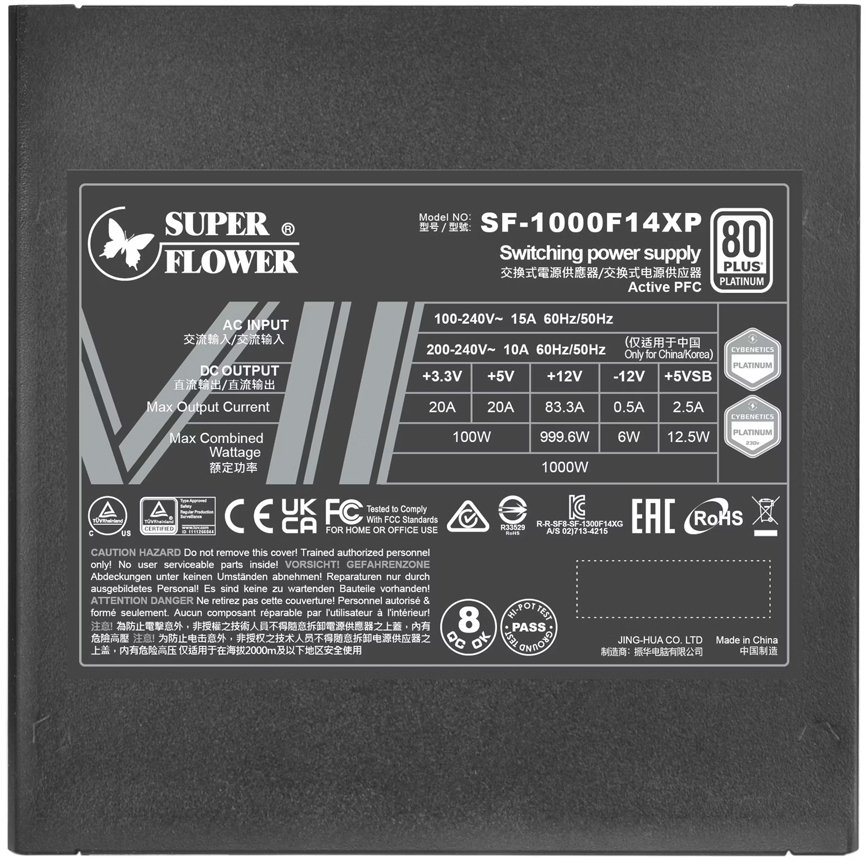 Super Flower - Fonte Super Flower Leadex VII Pro 1000W 80+ Platinum PCIE5