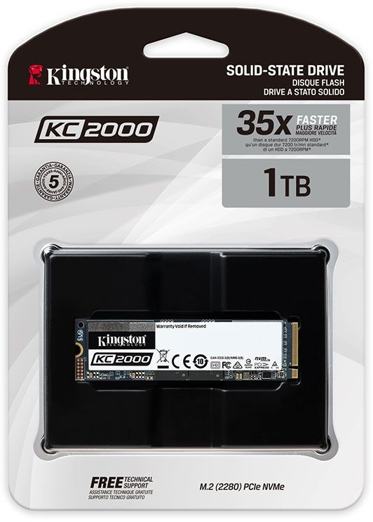 Kingston - Disco SSD Kingston KC2000 1TB M.2 NVMe 2280