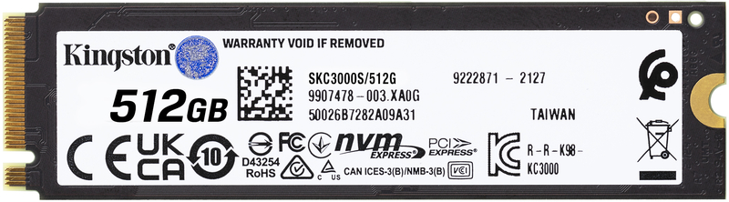 Kingston - SSD Kingston KC3000 512GB Gen4 M.2 NVMe 2280 (7300/3900MB/s)