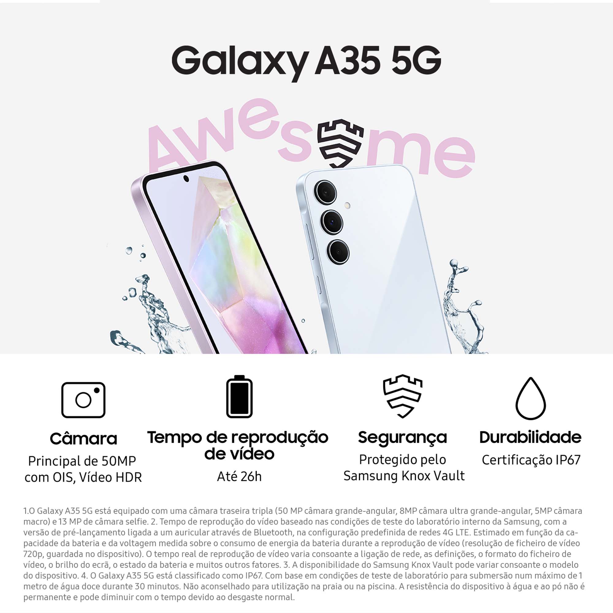 Samsung - Smartphone Samsung Galaxy A35 5G 6.6" (6 / 128GB) 120Hz Lavanda