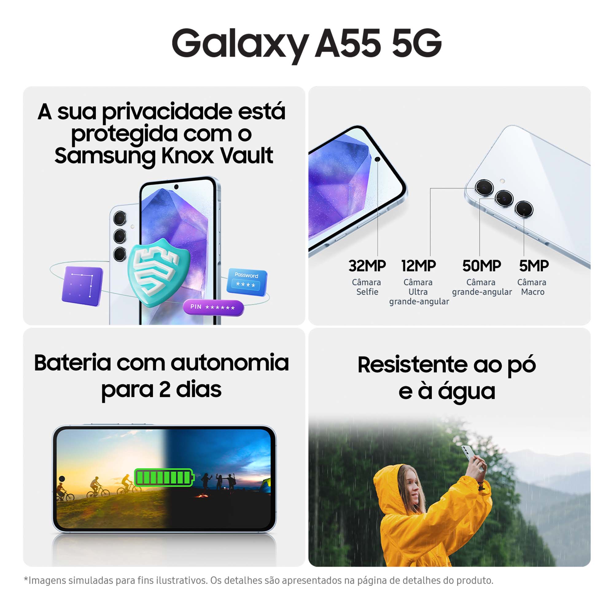 Samsung - Smartphone Samsung Galaxy A55 5G 6.6" (8 / 256GB) 120Hz Verde-Lima