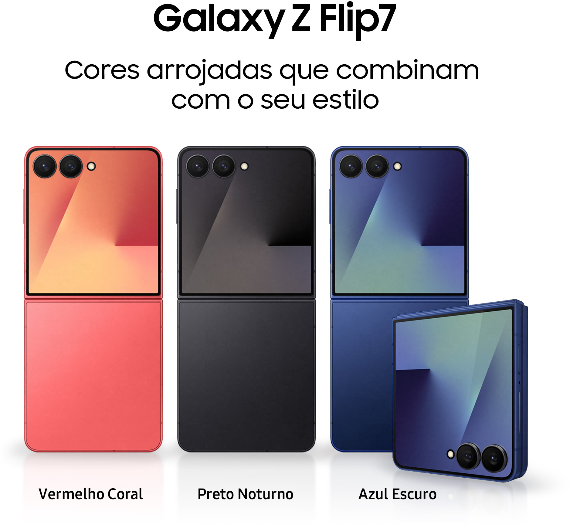 Samsung - Smartphone Samsung Galaxy Z Flip 7 FE 5G 6.7" (12 /256GB) 120Hz Preto