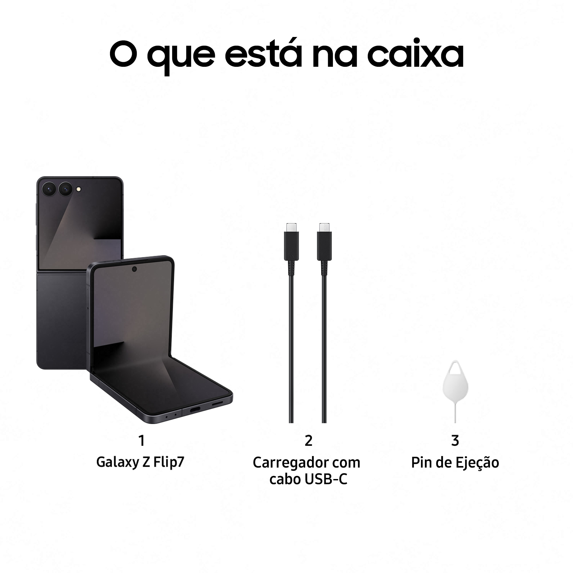 Samsung - Smartphone Samsung Galaxy Z Flip 7 FE 5G 6.7" (12 /256GB) 120Hz Preto