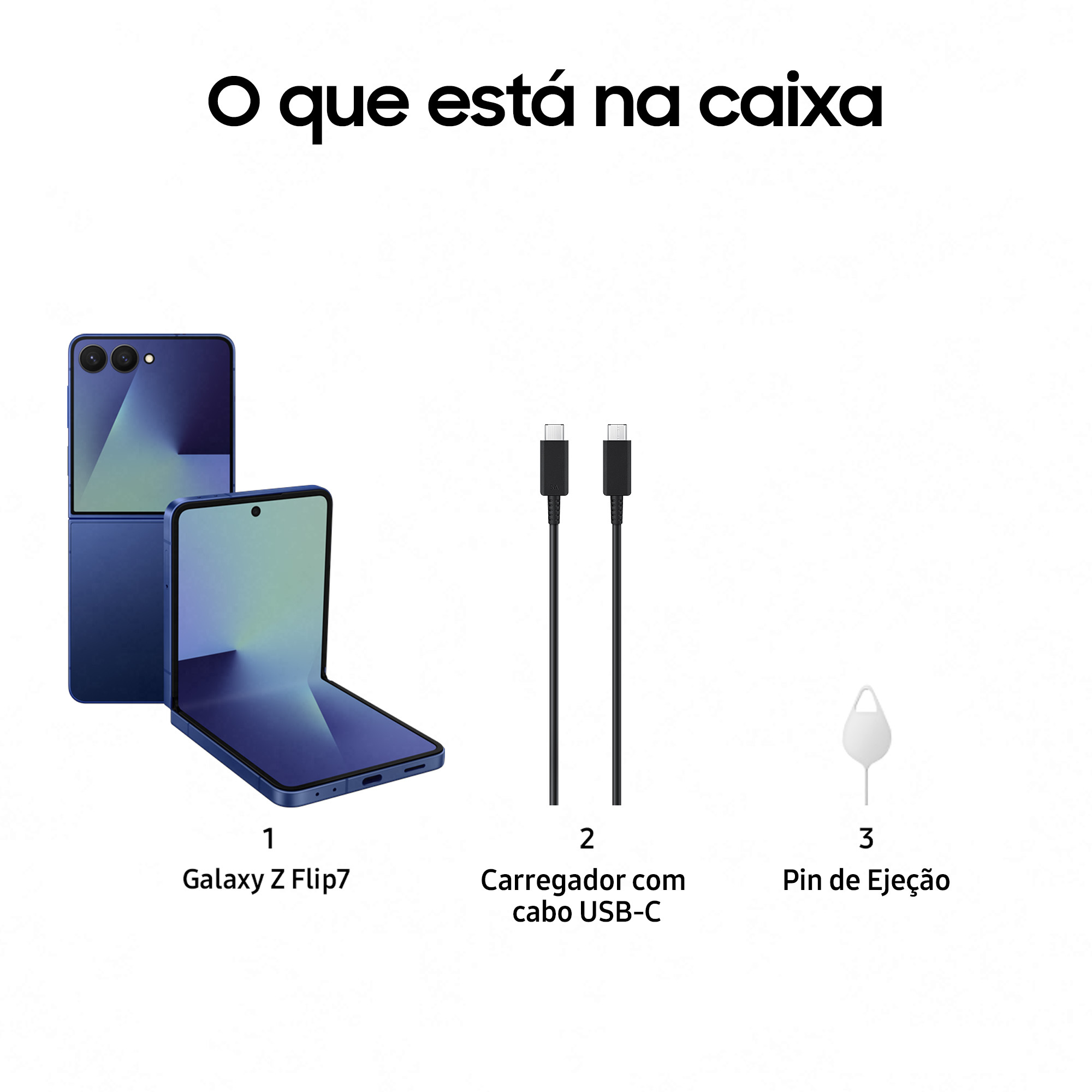 Samsung - Smartphone Samsung Galaxy Z Flip 7 5G 6.9" (12 /256GB) 120Hz Azul Escuro