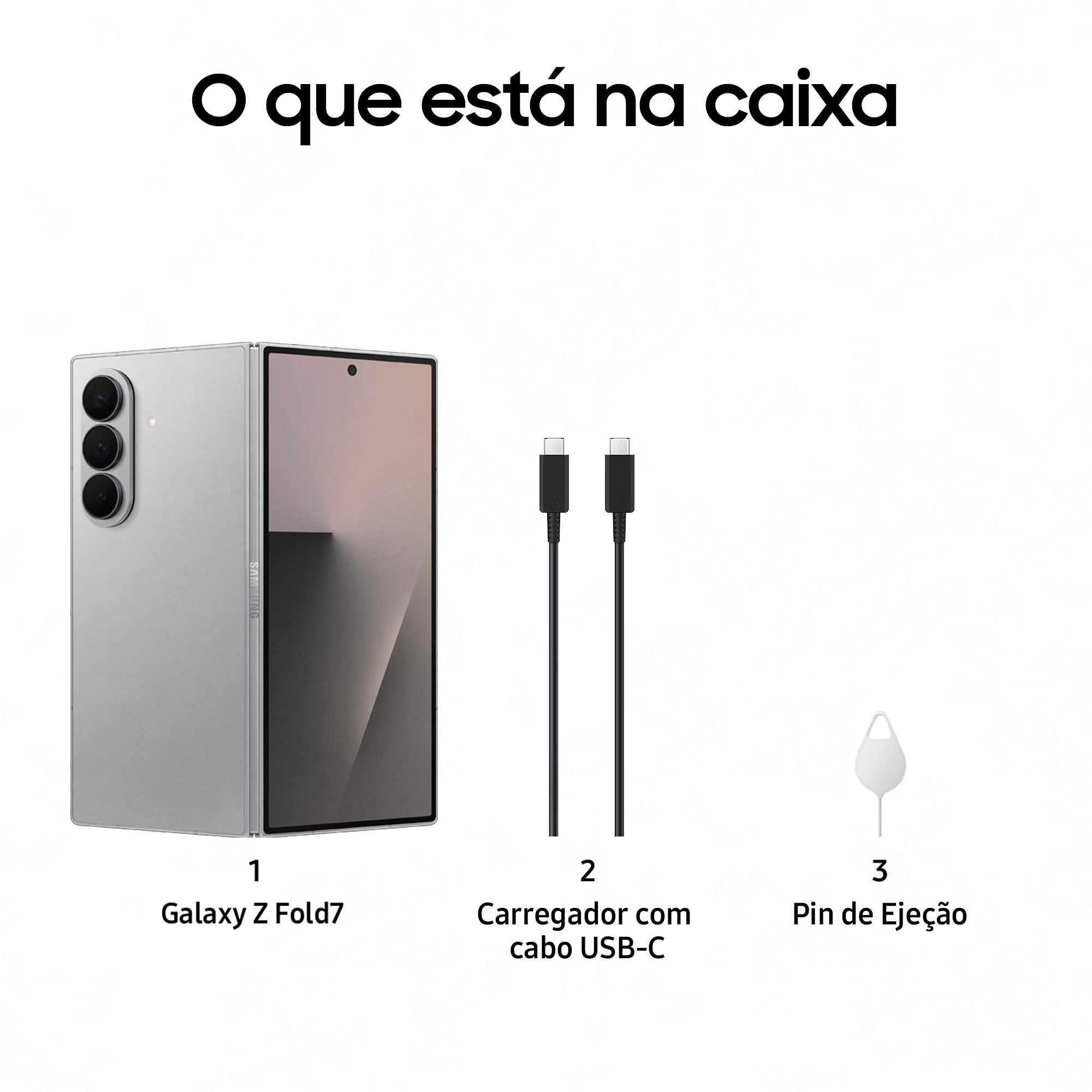 Samsung - Smartphone Samsung Galaxy Z Fold 7 5G 8.0" (12 / 512GB) 120Hz Cinza Escuro