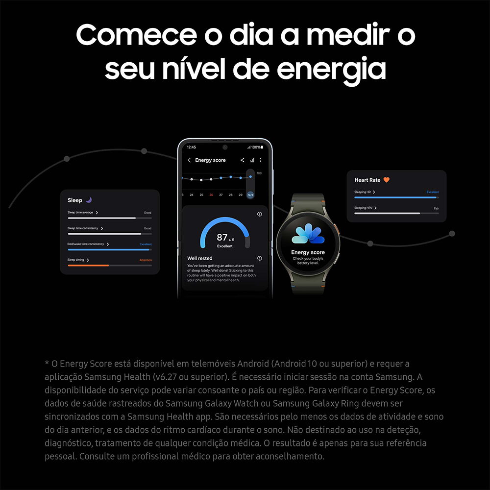 Samsung - Smartwatch Samsung Galaxy Watch 7 44mm BT Prateado