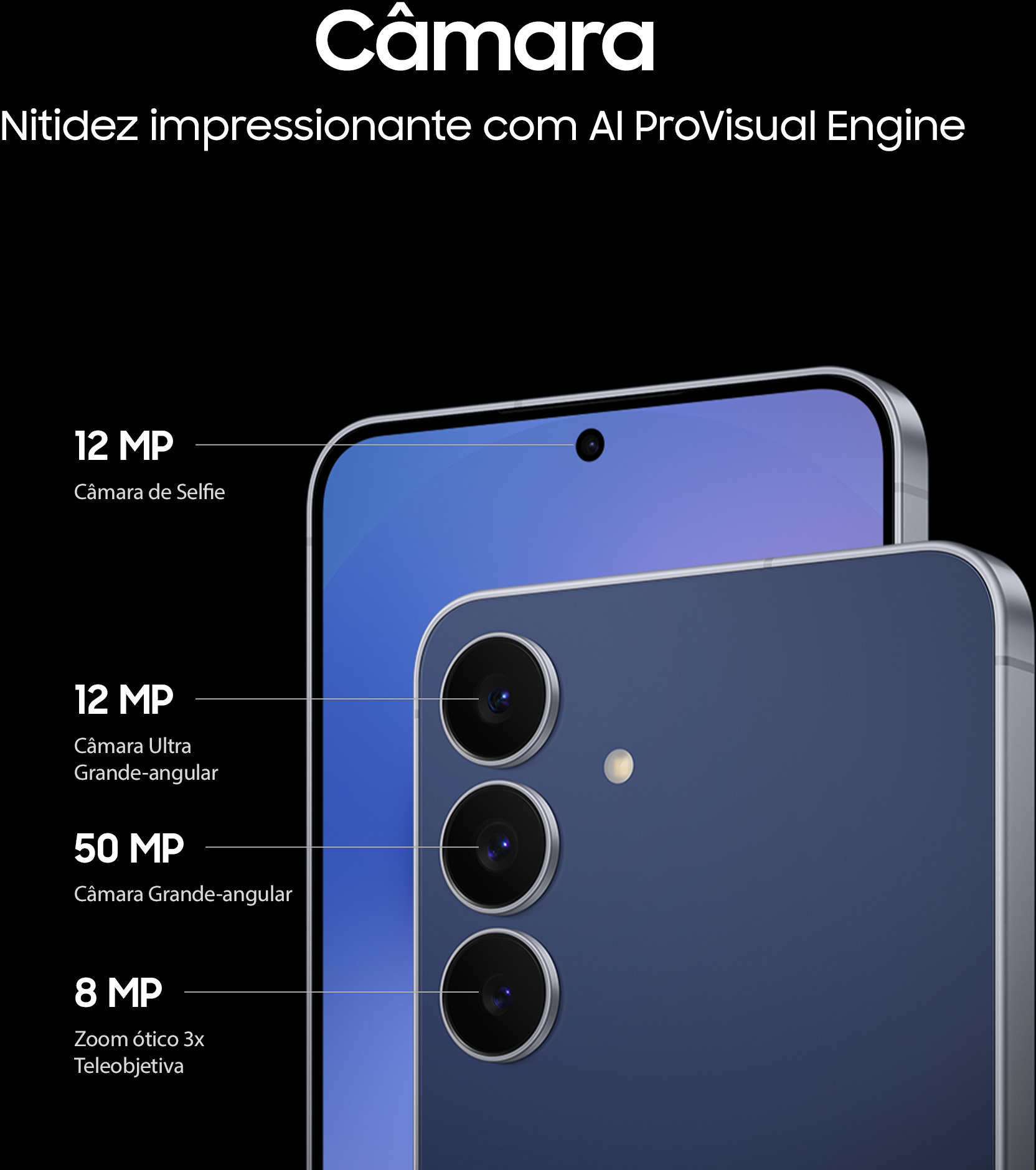 Samsung - Smartphone Samsung Galaxy S25 FE 6.7" (8 / 128GB) 120Hz Azul Marinho