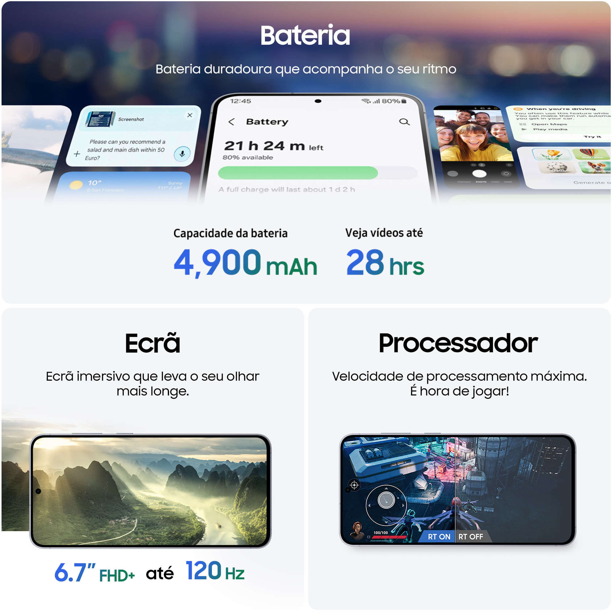 Samsung - Smartphone Samsung Galaxy S25 FE 6.7" (8 / 512GB) 120Hz Branco