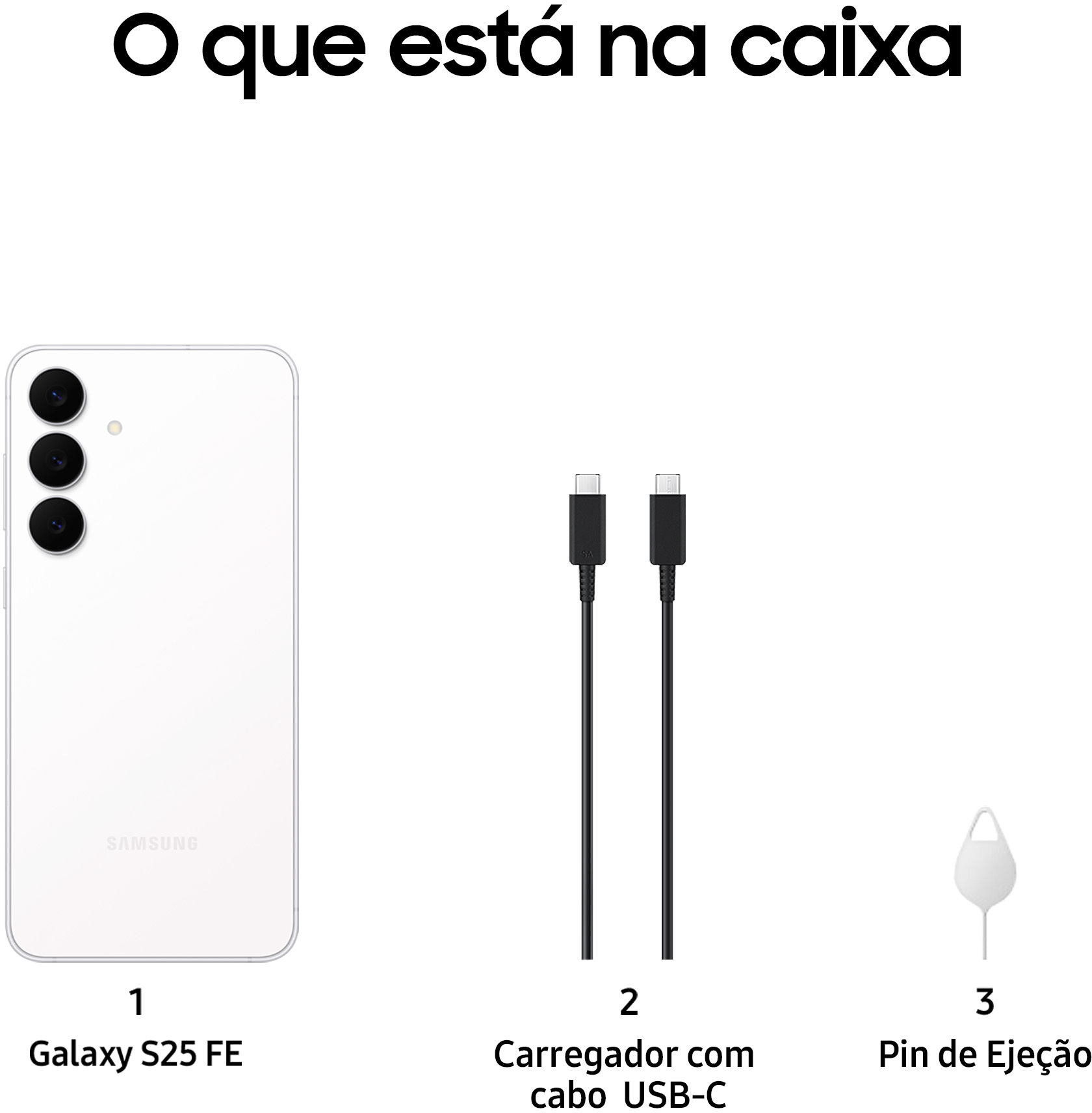 Samsung - Smartphone Samsung Galaxy S25 FE 6.7" (8 / 512GB) 120Hz Branco