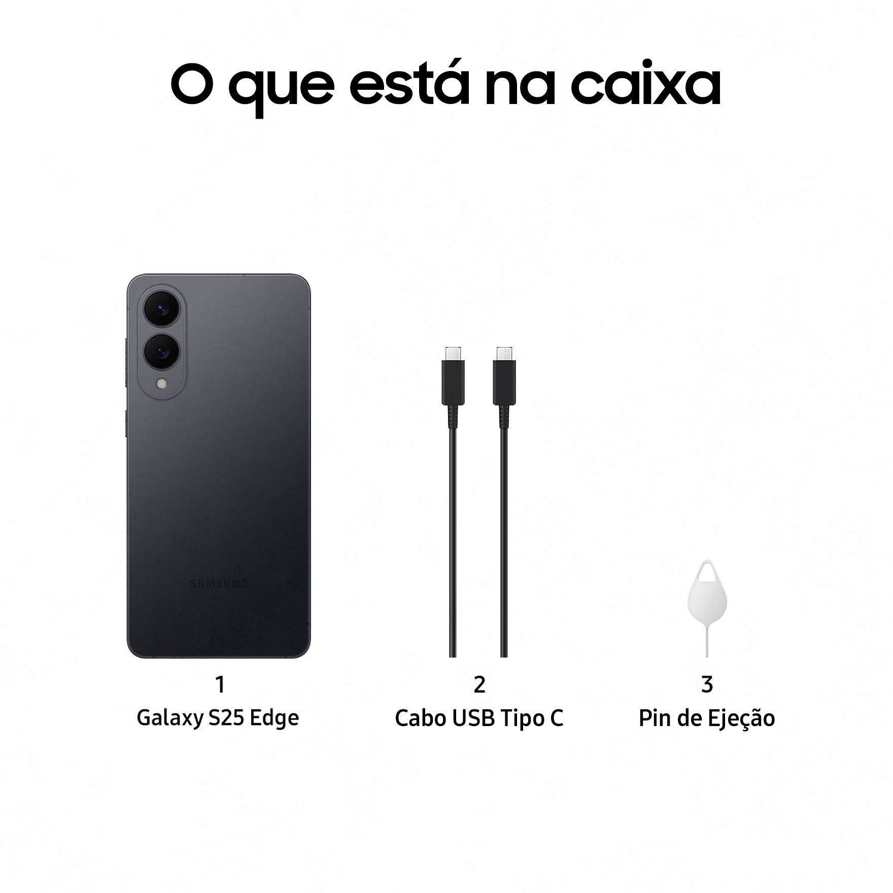 Samsung - Smartphone Samsung Galaxy S25 Edge  6.7" (12 / 256GB) 120Hz Preto Titânio