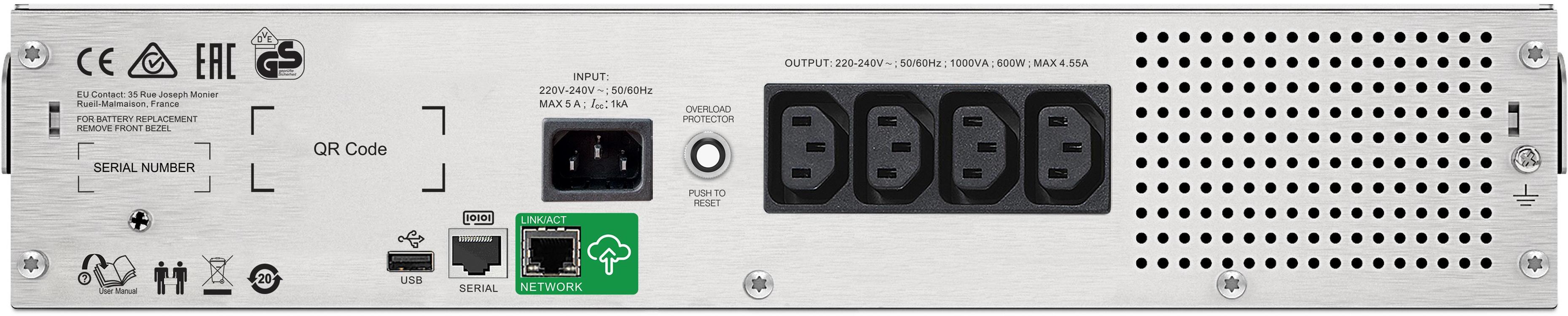 APC - UPS APC Smart-UPS C 1500VA LCD RM 2U 230V com SmartConnect
