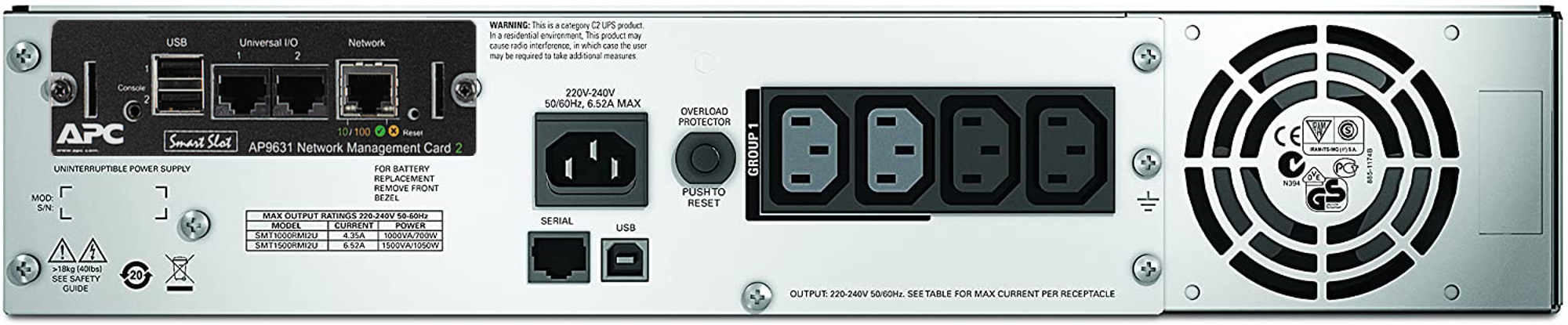 APC - UPS APC Smart-UPS 1500VA LCD RM 2U 230V com Cartão de Rede
