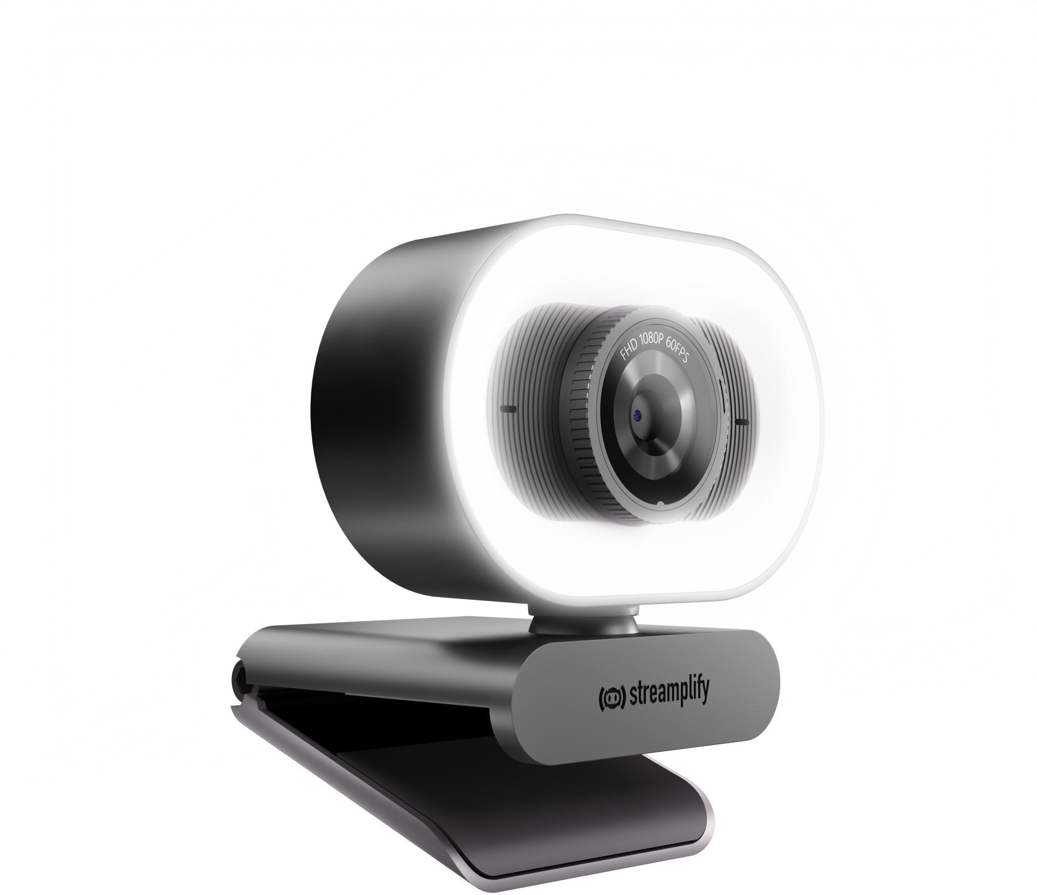 Streamplify - Webcam Streamplify CAM Plus FullHD 60fps with Ring Light - Preto