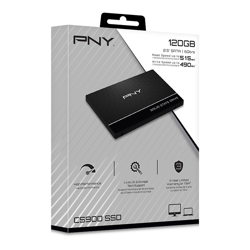 PNY - SSD PNY CS900 120GB SATA III (515/490MB/s)