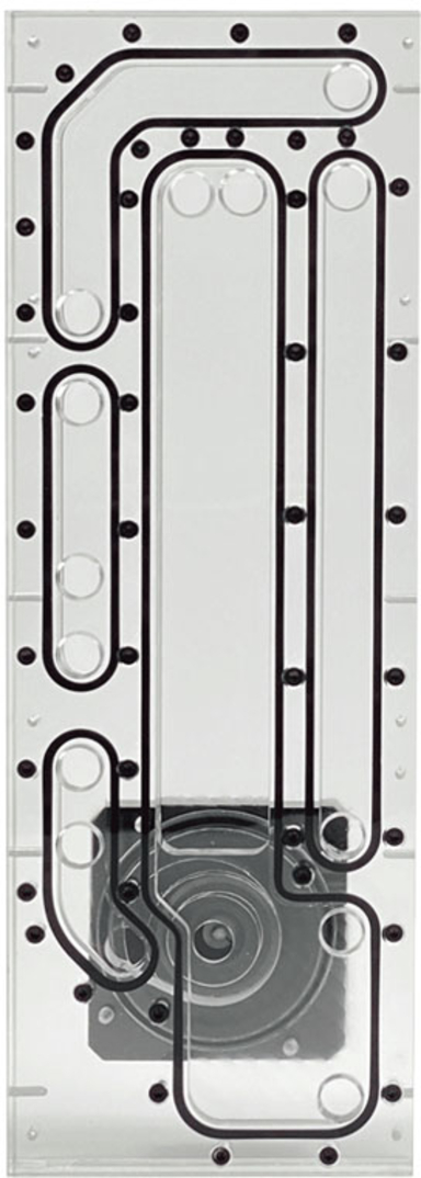 Distro Plate Stealkey Customs- SK-Crossflow D5/DDC - Acrílico