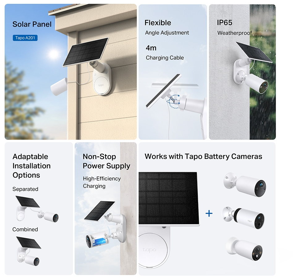 TP-Link - Painel Solar TP-Link Tapo A201 p/ Câmara Segurança