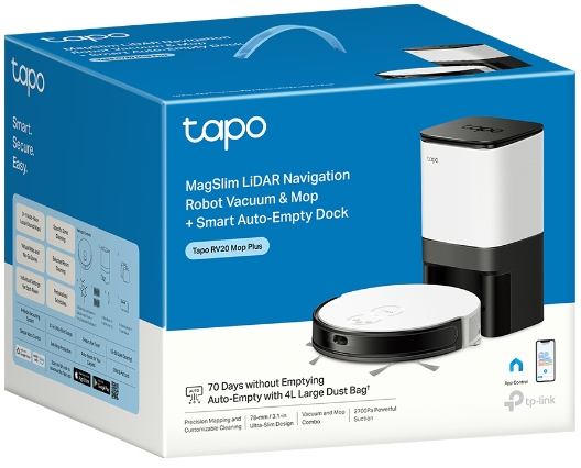 TP-Link - Aspirador LiDAR Smart Robot Tapo RV20 Mop + Base Station