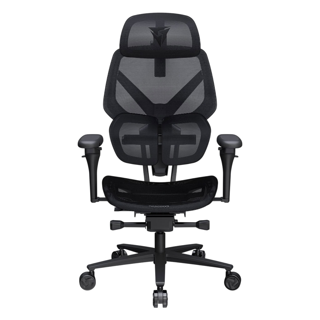 Cadeira Gaming Ergonomica ThunderX3 FLEX Pro, Apoio lombar 360 graus - Mesh Black