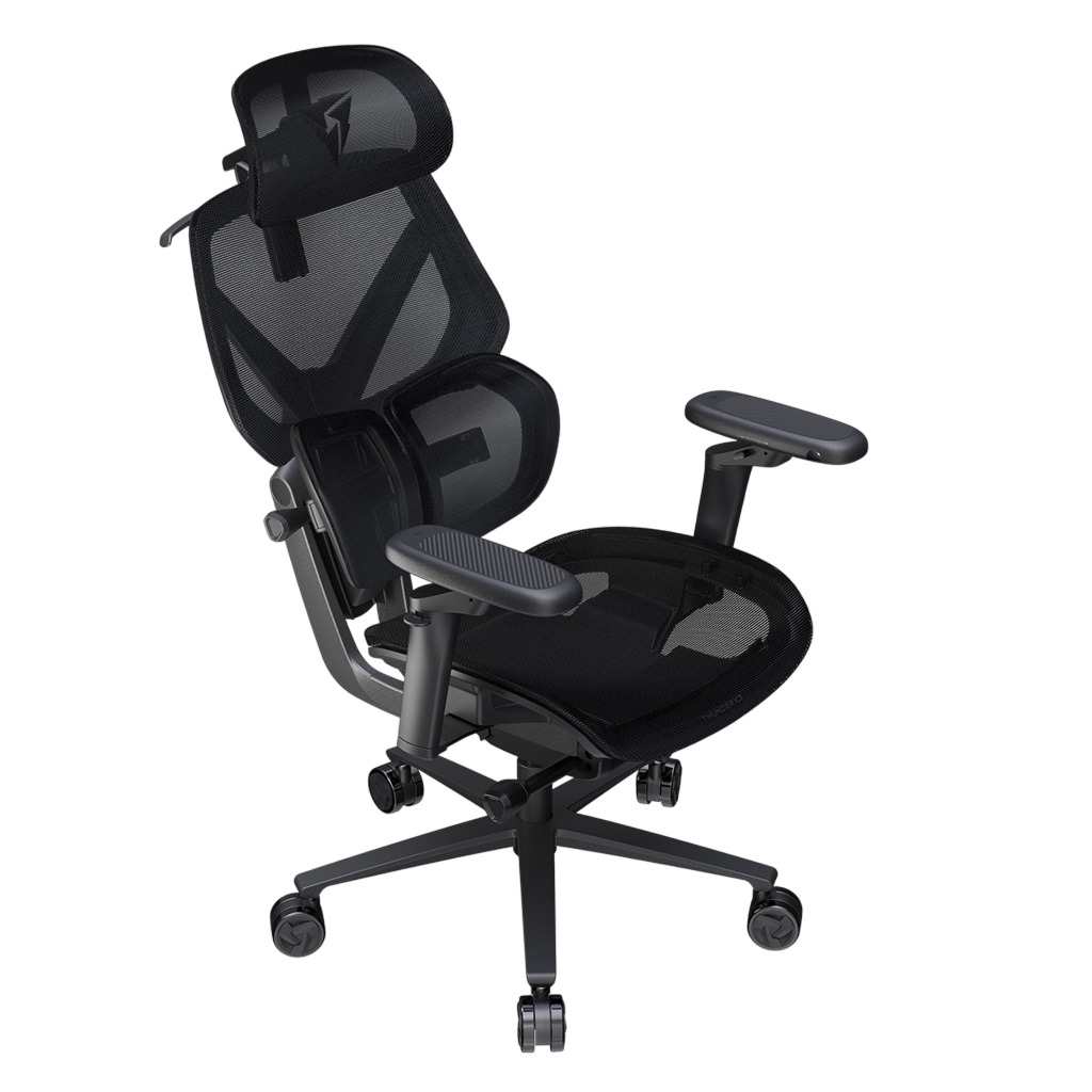 ThunderX3 - Cadeira Gaming Ergonomica ThunderX3 FLEX Pro, Apoio lombar 360 graus - Mesh Black