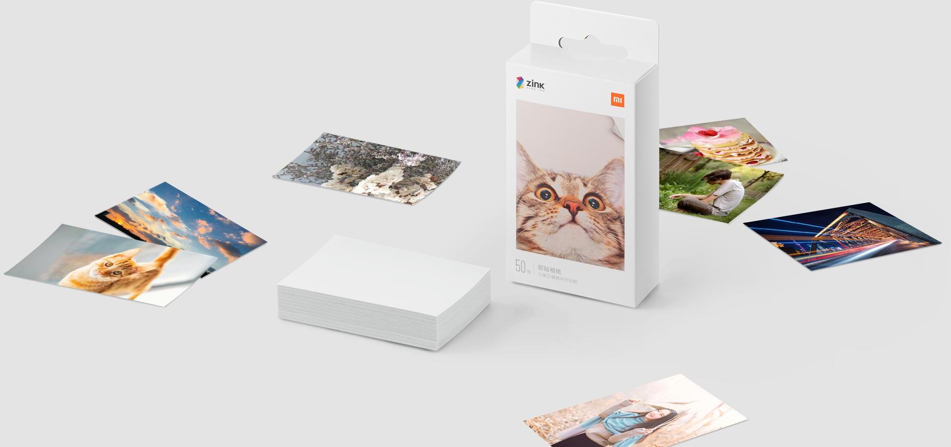 Xiaomi - Pack 20 Papel Fotográfico Xiaomi Mi Portable Photo Printer 2x3