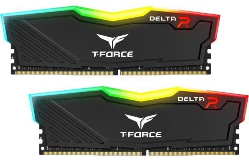 Team Group Kit 16GB (2 x 8GB) DDR4 3600MHz Delta Preto RGB CL18