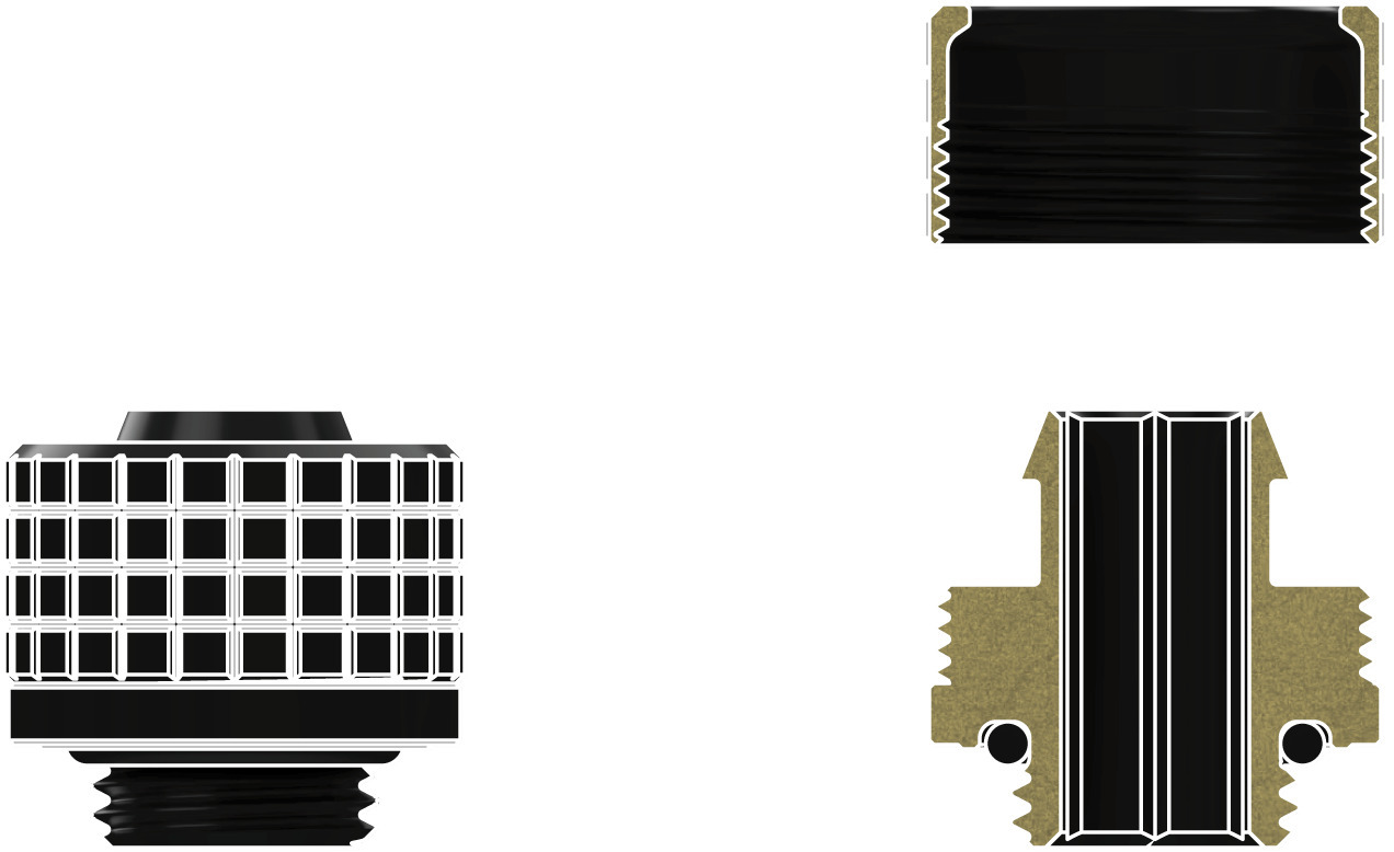 Thermal Grizzly - Thermal Grizzly DeltaMate Fitting - ST16 Preto