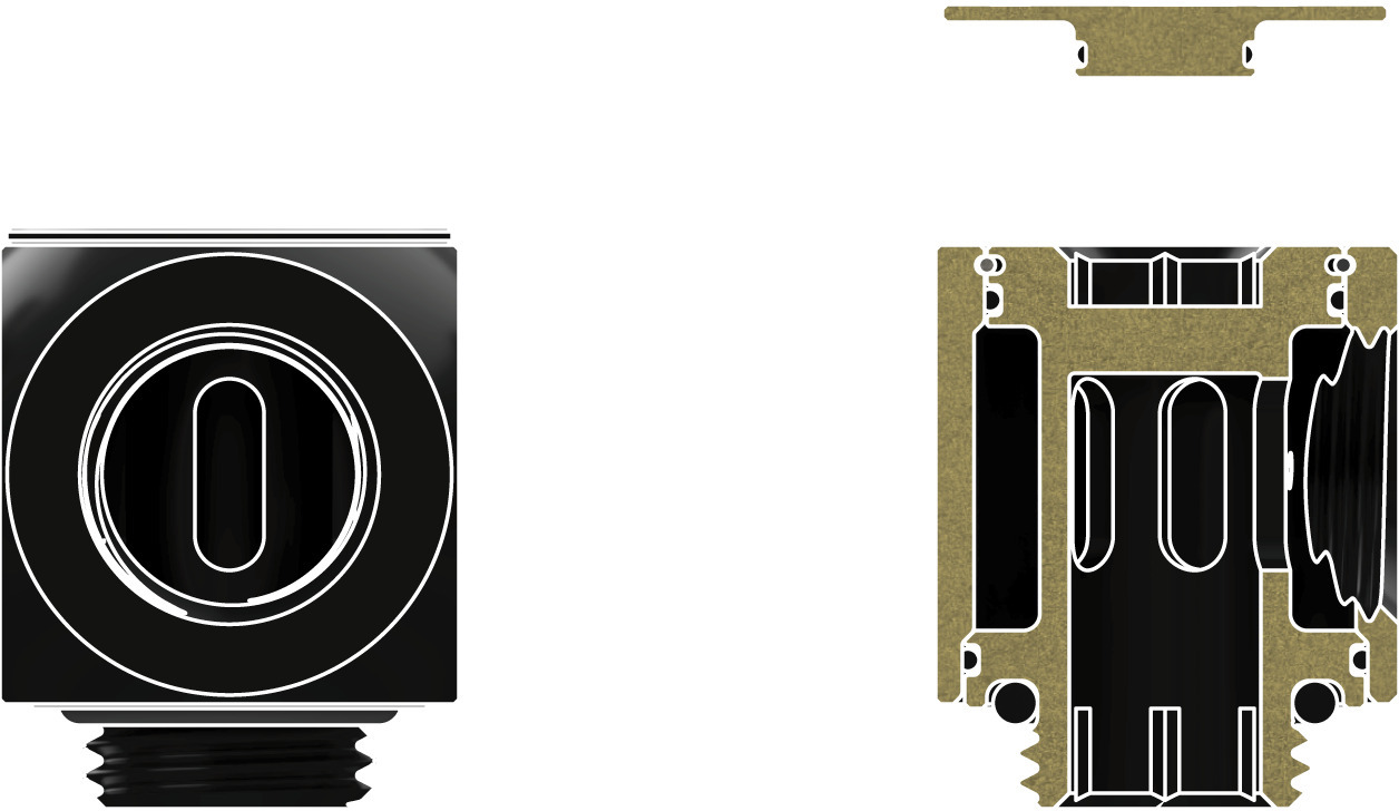 Thermal Grizzly - Thermal Grizzly DeltaMate Rotary - 90° Preto