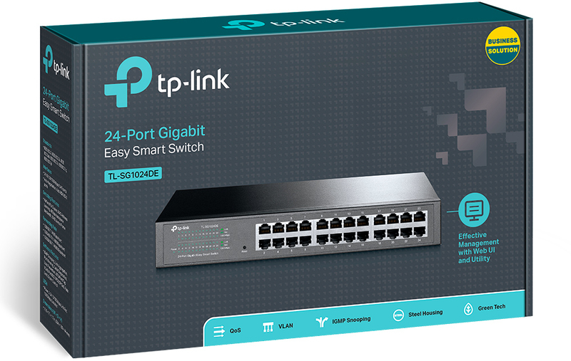 TP-Link - Switch TP-Link TL-SG1024DE 24 Portas Gigabit Easy Smart Switch