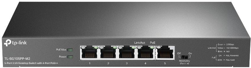 TP-Link - Switch TP-Link TL-SG105PP-M2 Unmanaged 5-Port 2.5G Desktop Switch with 4-Port PoE++